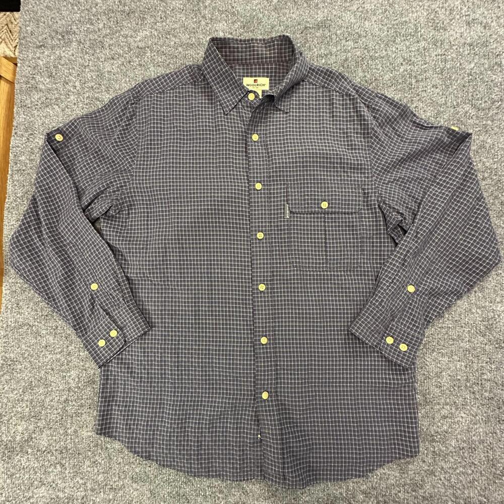 Woolrich Men's Large Button-Up Shirt Plaid Pattern #351 - Picture 7 of 8